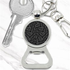 Black And White Modern Intricate Ornate Pattern Bottle Opener Key Chain by dflcprintsclothing