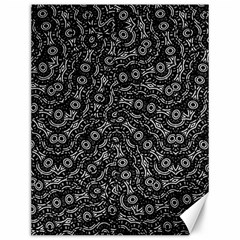 Black And White Modern Intricate Ornate Pattern Canvas 12  X 16  by dflcprintsclothing