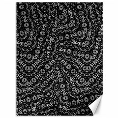 Black And White Modern Intricate Ornate Pattern Canvas 36  X 48  by dflcprintsclothing