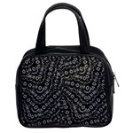 Black And White Modern Intricate Ornate Pattern Classic Handbag (Two Sides) Front