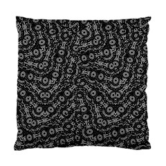 Black And White Modern Intricate Ornate Pattern Standard Cushion Case (one Side)