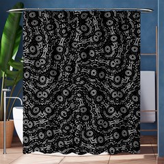 Black And White Modern Intricate Ornate Pattern Shower Curtain 60  X 72  (medium)  by dflcprintsclothing