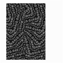 Black And White Modern Intricate Ornate Pattern Small Garden Flag (two Sides) by dflcprintsclothing