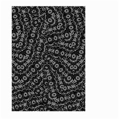 Black And White Modern Intricate Ornate Pattern Large Garden Flag (two Sides)