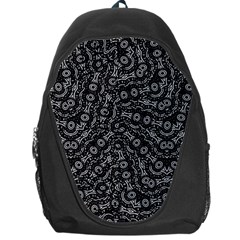 Black And White Modern Intricate Ornate Pattern Backpack Bag by dflcprintsclothing