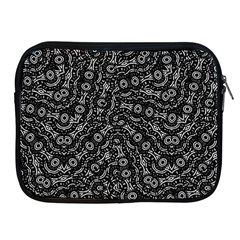 Black And White Modern Intricate Ornate Pattern Apple Ipad 2/3/4 Zipper Cases by dflcprintsclothing