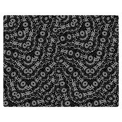 Black And White Modern Intricate Ornate Pattern Double Sided Flano Blanket (medium) 