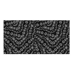 Black And White Modern Intricate Ornate Pattern Satin Shawl by dflcprintsclothing