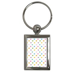 Small Multicolored Hearts Key Chain (rectangle) by SychEva