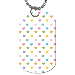 Small Multicolored Hearts Dog Tag (one Side) by SychEva