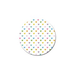 Small Multicolored Hearts Golf Ball Marker (4 Pack) by SychEva