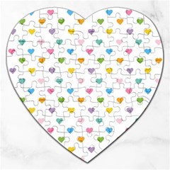 Small Multicolored Hearts Jigsaw Puzzle (heart) by SychEva