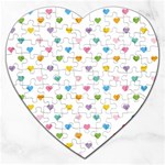 Small Multicolored Hearts Jigsaw Puzzle (Heart) Front