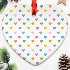 Small Multicolored Hearts Heart Ornament (two Sides) by SychEva