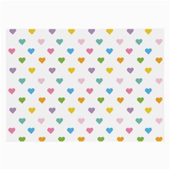 Small Multicolored Hearts Large Glasses Cloth (2 Sides) by SychEva