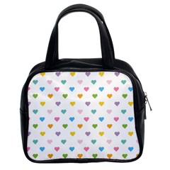 Small Multicolored Hearts Classic Handbag (two Sides) by SychEva