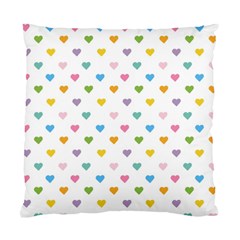 Small Multicolored Hearts Standard Cushion Case (two Sides) by SychEva