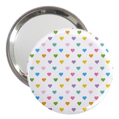 Small Multicolored Hearts 3  Handbag Mirrors by SychEva