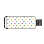 Small Multicolored Hearts Portable USB Flash (One Side) Front