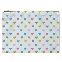 Small Multicolored Hearts Cosmetic Bag (xxl) by SychEva