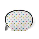 Small Multicolored Hearts Accessory Pouch (Small) Back