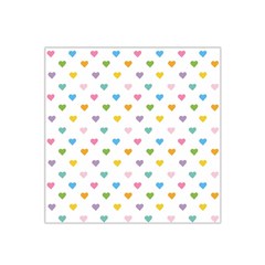 Small Multicolored Hearts Satin Bandana Scarf