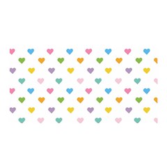 Small Multicolored Hearts Satin Wrap by SychEva