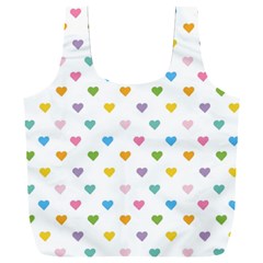 Small Multicolored Hearts Full Print Recycle Bag (xxxl) by SychEva