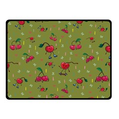 Red Cherries Athletes Fleece Blanket (small) by SychEva