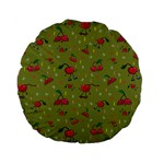 Red Cherries Athletes Standard 15  Premium Flano Round Cushions Back