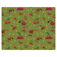 Red Cherries Athletes Double Sided Flano Blanket (medium)  by SychEva