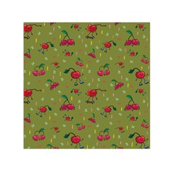 Red Cherries Athletes Small Satin Scarf (square) by SychEva