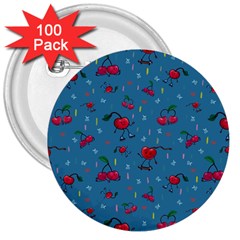 Red Cherries Athletes 3  Buttons (100 Pack)  by SychEva