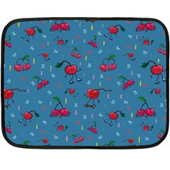 Red Cherries Athletes Fleece Blanket (mini) by SychEva