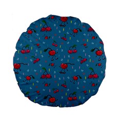 Red Cherries Athletes Standard 15  Premium Flano Round Cushions by SychEva