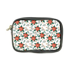 Large Christmas Poinsettias On White Coin Purse by PodArtist