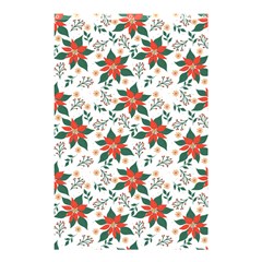 Large Christmas Poinsettias On White Shower Curtain 48  X 72  (small) 