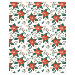 Large Christmas Poinsettias On White Drawstring Bag (small) by PodArtist