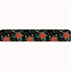 Large Christmas Poinsettias On Black Small Bar Mats by PodArtist