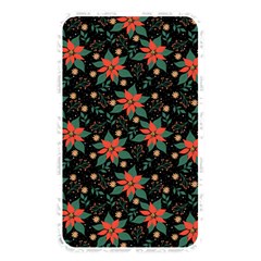 Large Christmas Poinsettias On Black Memory Card Reader (rectangular) by PodArtist