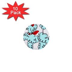 Doodle Poodle  1  Mini Buttons (10 Pack)  by IIPhotographyAndDesigns