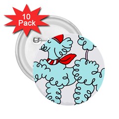 Doodle Poodle  2 25  Buttons (10 Pack)  by IIPhotographyAndDesigns