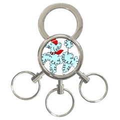 Doodle Poodle  3-ring Key Chain by IIPhotographyAndDesigns