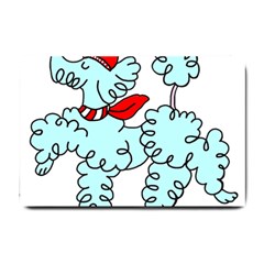 Doodle Poodle  Small Doormat  by IIPhotographyAndDesigns