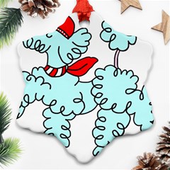 Doodle Poodle  Snowflake Ornament (two Sides) by IIPhotographyAndDesigns