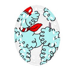 Doodle Poodle  Oval Filigree Ornament (two Sides) by IIPhotographyAndDesigns