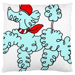 Doodle Poodle  Large Cushion Case (two Sides) by IIPhotographyAndDesigns