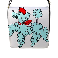 Doodle Poodle  Flap Closure Messenger Bag (l) by IIPhotographyAndDesigns