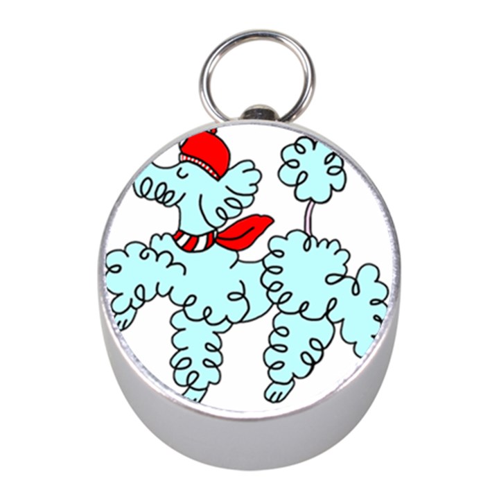 Doodle Poodle  Mini Silver Compasses