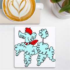 Doodle Poodle  Uv Print Square Tile Coaster  by IIPhotographyAndDesigns